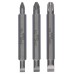 BOSCH 3dílná sada oboustranných čepelí S 1,2x6,5, S 0,6x4,5, S 0,8x5,5; PZ1, PZ2, PZ3; 60 mm 2607001747