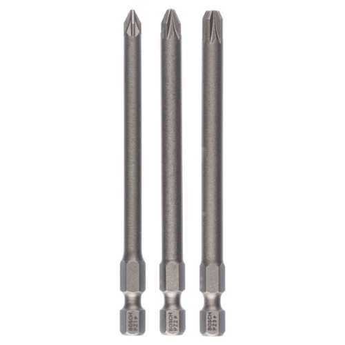 BOSCH 3dílná sada šroubovacích bitů Extra-Hart PZ1; PZ2; PZ3; 89 mm 2607001761