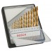BOSCH Sada spirálových vrtáků do kovu HSS-TiN, Robust Line, 135° 1,5–6,5 mm, 13 kusů 2607010539