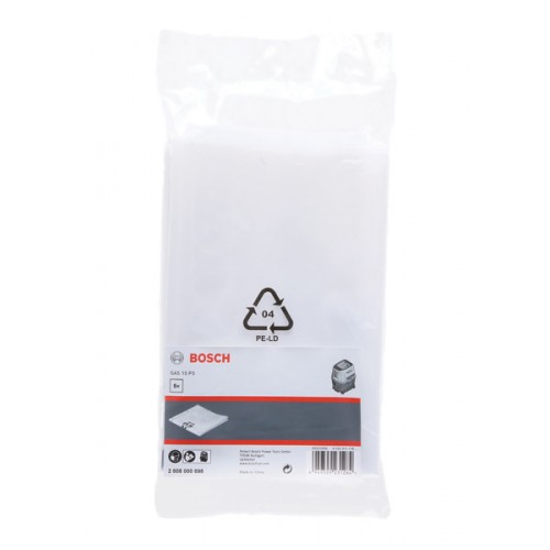 BOSCH Vak na odpad 5l, plastový (5 kusů) pro vysavač GAS 15 PS 2608000698