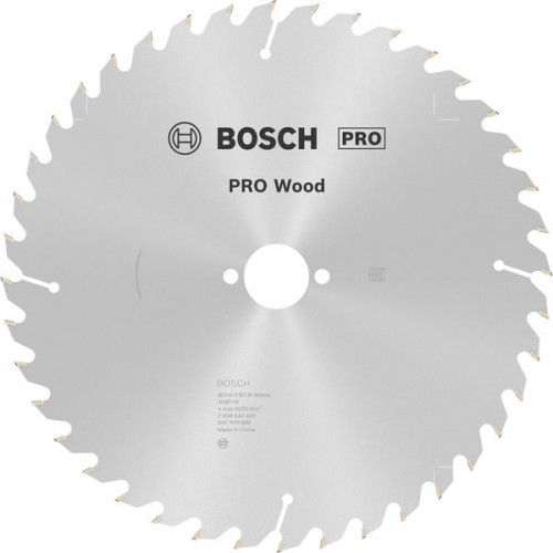BOSCH Pilový kotouč PRO Wood pro okružní pilu, 254 × 2,8 × 30 mm, T40 2608640443