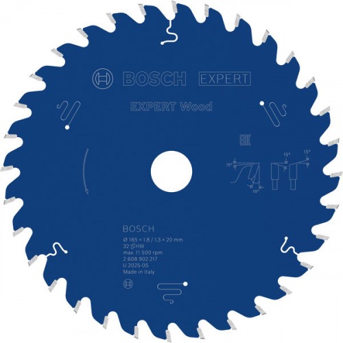 BOSCH Pilový kotouč EXPERT Wood, 165 × 1,8/1,3 × 20 mm, T32 2608902217
