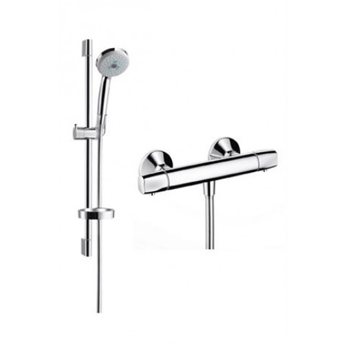 Hansgrohe CROMA 100 Sprchová kombinace Multi / Ecostat E 0,65 m DN15, chrom 27056000 Hansgrohe CROMA 100 Sprchová kombinace Multi / Ecostat E 0,65 m DN15, chrom 27056000
