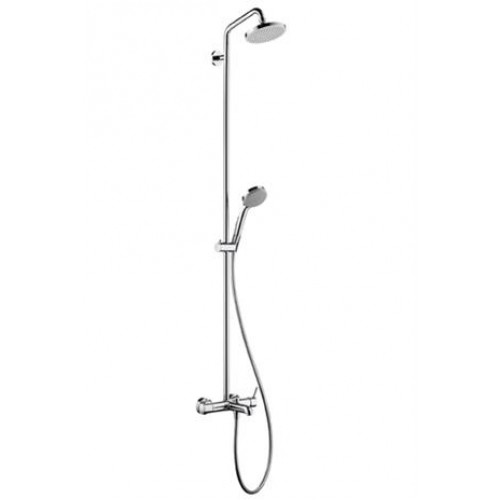 Hansgrohe CROMA 100 Showerpipe k vaně Páková baterie EcoSmart DN15, chrom 27202000