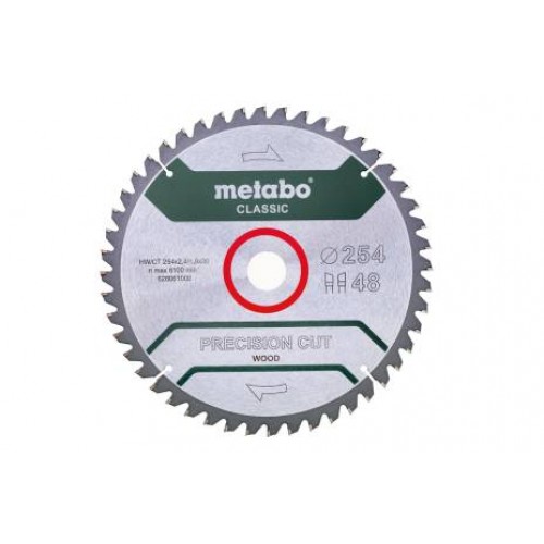 Metabo Pilový kotouč "precision cut wood - classic", 254x30, Z48 WZ 5°neg. 628061000