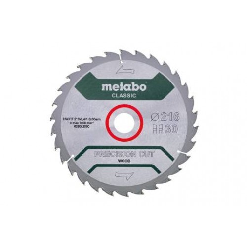 Metabo Pilový kotouč "precision cut wood - classic", 216x30, Z30 WZ 22° 628062000