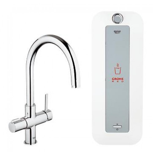 GROHE Red Duo páková dřezová baterie a combi-boiler (8 l), chrom 30079000