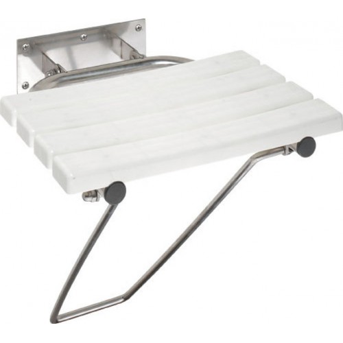 SAPHO SENIOR XH001 Sklopné sprchové sedátko s opěrnou nohou, bílá