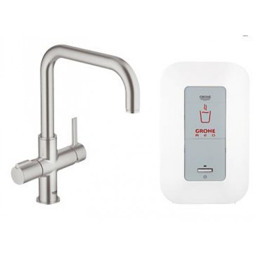 GROHE Red Duo armatura a kombinovaný boiler (4l), Supersteel 30145DC0