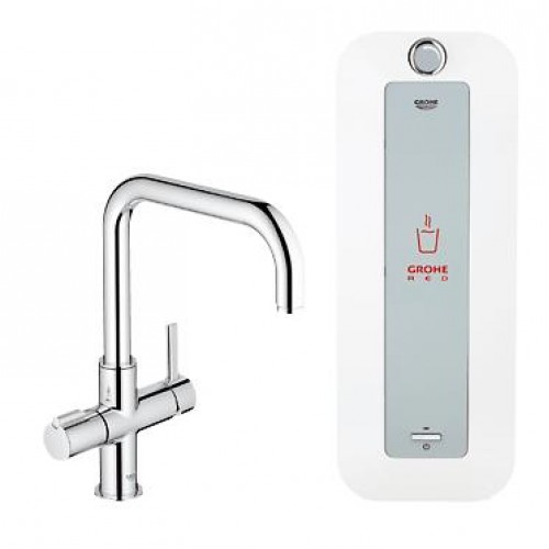 GROHE Red Duo páková dřezová baterie a combi-boiler (8 l), chrom 30156000