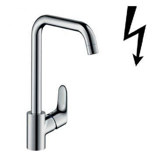 Hansgrohe Focus E2 - Páková dřezová baterie, vzhled nerezu 31822800 Hansgrohe Focus E2 - Páková dřezová baterie, vzhled nerezu 31822800
