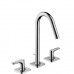 Hansgrohe AXOR CITTERIO M Tříotv. umyvad. armatura s krát. výtokem DN15, chrom 34133000