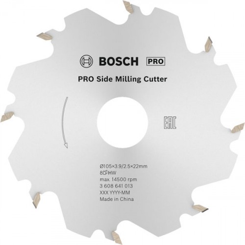 BOSCH Fréza PRO Side, 105 × 22 × 4 mm, 8 zubů 3608641013