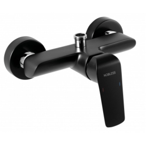 NOVASERVIS NOBLESS TINA Sprchová nástěnná baterie horním vývodem, 150mm, černá matná 38062/1,5