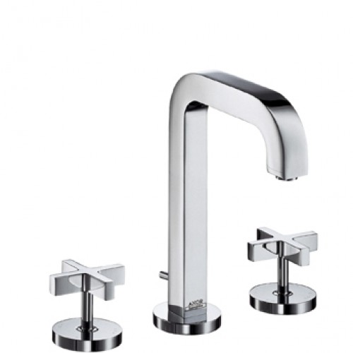 Hansgrohe AXOR CITTERIO Tříot. umyv. arm. s kříž. kohouty a krát. výtokem, chrom 39133000