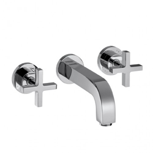 Hansgrohe AXOR CITTERIO Tříot. umyv. arm. s kříž. kohouty a dlouh. výtokem, chrom 39143000