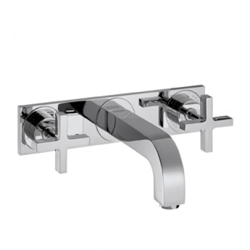 Hansgrohe AXOR CITTERIO Tříot. umyv. arm. s kříž. kohouty a dlouh. výtokem, chrom 39144000
