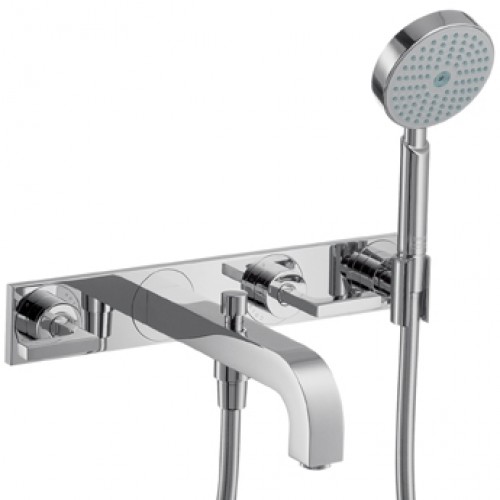 Hansgrohe AXOR CITTERIO Tříotv. vanová arm. s ovl. páčkami a deskou DN15, chrom 39442000