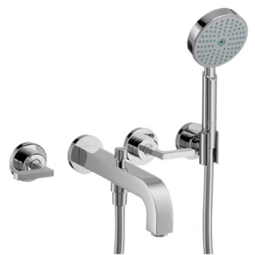 Hansgrohe AXOR CITTERIO Tříotv. vanová arm. s ovl. páčkami a rozetami, chrom 39448000