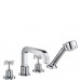 Hansgrohe AXOR CITTERIO Čtyřotv. arm. na vanový sokl s kříž. kohouty, chrom 39453000