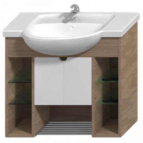 Jika LYRA PLUS skříňka pod umyvadlo 80cm bílá/ořech 4.5285.1.038.547.1