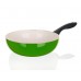 BANQUET Pánev WOK 24 cm zelená Natura Ceramia Verde 40JC24WCCGR