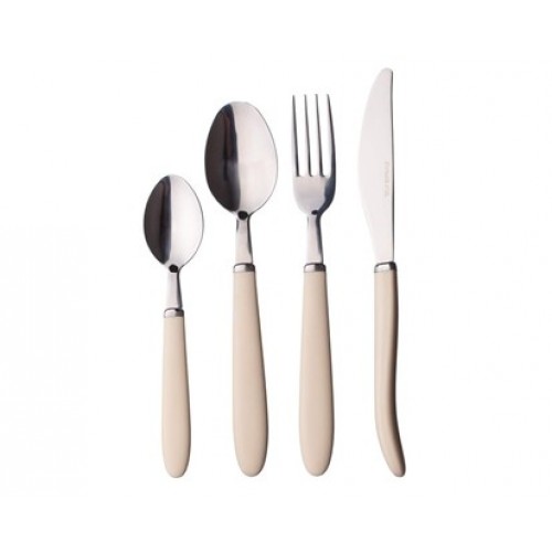 BANQUET 24-dílná sada příborů s plastovou bílou rukojetí Akcent White 41WF1451WH