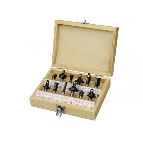 EXTOL CRAFT frézy tvarové do dřeva s SK plátky, sada 12ks 44032