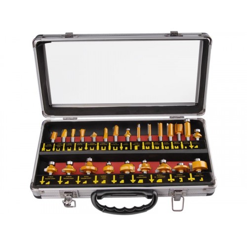 EXTOL PREMIUM frézy tvarové do dřeva s SK plátky, sada 24ks 44039