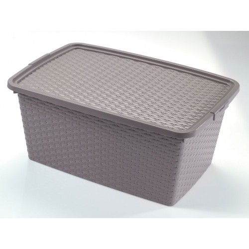 HEIDRUN RATTAN box s víkem, 22 x 43 x 32 cm, 20l, 4511