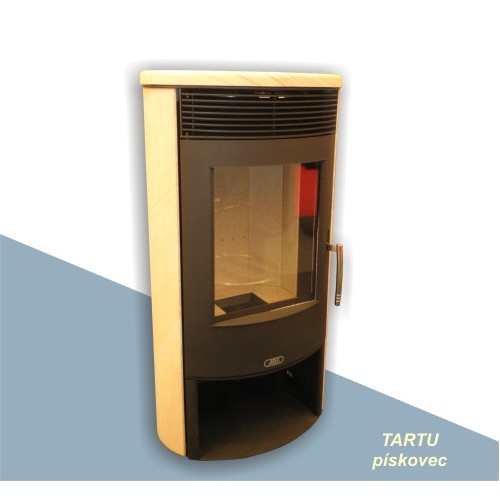 ABX Tartu 5, krbová kamna na dřevo,černý plech + pískovec, vč. horní desky ABX Tartu 5, krbová kamna na dřevo,černý plech + pískovec, vč. horní desky