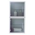 LAUFEN LIVING STYLE Skříňka střední, 380 x 760 mm, hliník, dvířka černá, Levá