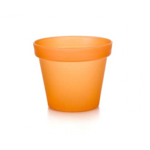 VETRO-PLUS Plastový květník 11 cm Patio Soft oranžový 47PATSF11OR