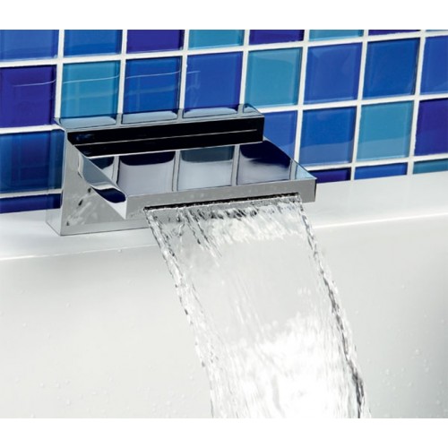 POLYSAN Výtoková hubice na okraj vany, šířka 145mm, kaskáda, chrom 5104