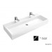 Villeroy & Boch Memento Umyvadlo k montáži s nábytkem 1200x470 mm, pro dvě 1otvorové armatury, glossy black ceramicplus