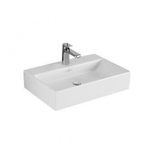 Villeroy & Boch Memento Umyvadlo k postavení na desku 600x420 mm, s přepadem, bílá alpin