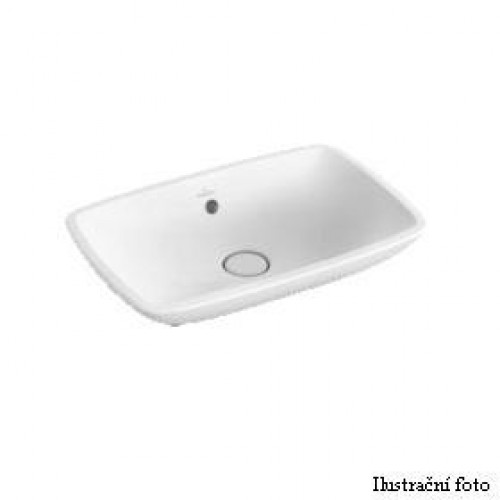 Villeroy & Boch Loop&Friends Umyvadlo k postavení na desku 585x380 mm s přepadem, bílá alpin ceramicplus