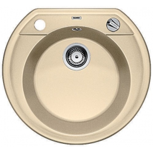 BLANCO Rondoval 45 dřez s excentrem, včetně sifonu, béžová champagne 515662