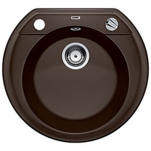 BLANCO Rondoval 45 dřez s excentrem, včetně sifonu, kávová 515665 BLANCO Rondoval 45 dřez s excentrem, včetně sifonu, kávová 515665