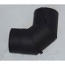 Koleno kouřovodu s čistícím otvorem a klapkou 150mm 90° (1,5) černá