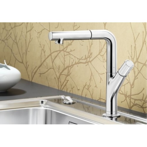 BLANCO Yovis-S dřezová baterie se sprchou, chrom 518291 BLANCO Yovis-S dřezová baterie se sprchou, chrom 518291