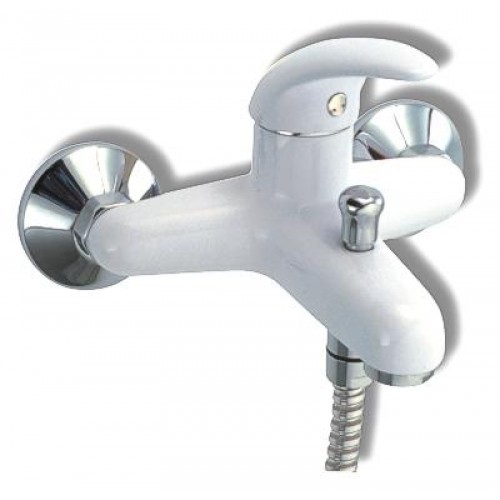 NOVASERVIS METALIA vanová nástěnná baterie 150 mm bílá - chrom - plná 55020,1 NOVASERVIS METALIA vanová nástěnná baterie 150 mm bílá - chrom - plná 55020,1