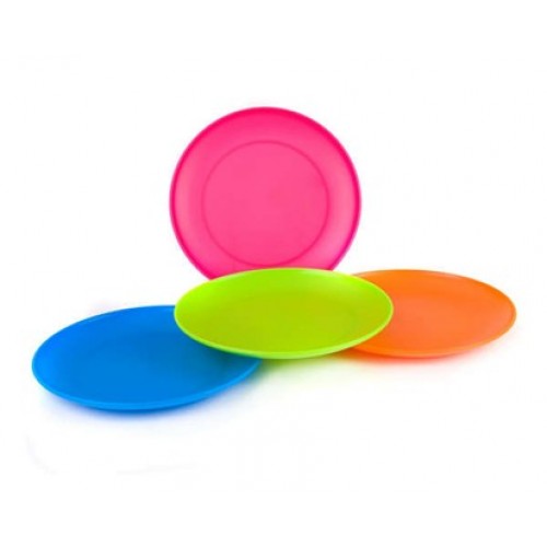 VETRO-PLUS talíř plastový PP mělký 205x20mm, růžová 558439