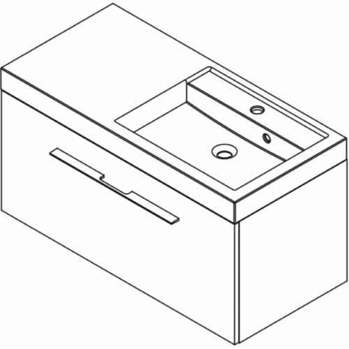 SAPHO MARIOKA 590100CR umyvadlová skříňka 100x45x48cm, černá SAPHO MARIOKA 590100CR umyvadlová skříňka 100x45x48cm, černá