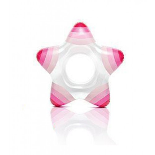 INTEX Nafukovací kruh hvězda, růžový 59243