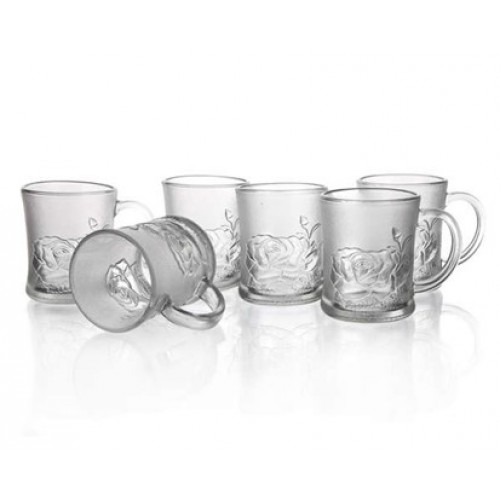 BANQUET 6D sada skleněných hrnků Rosalia 250ml 9MS118861WP BANQUET 6D sada skleněných hrnků Rosalia 250ml 9MS118861WP