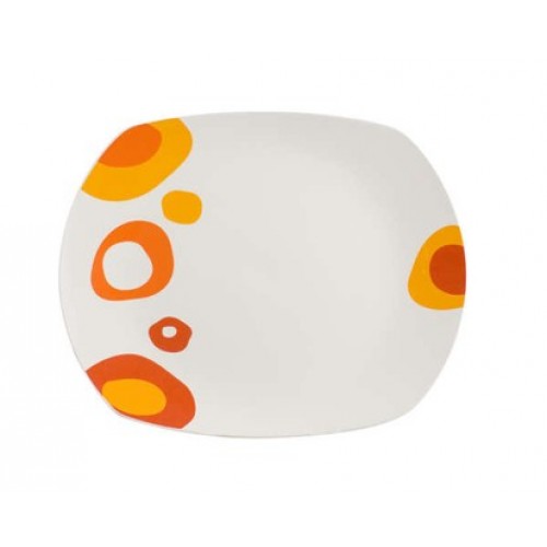 BANQUET Red Bubble talíř servírovací square 31cm 60147709RJR BANQUET Red Bubble talíř servírovací square 31cm 60147709RJR