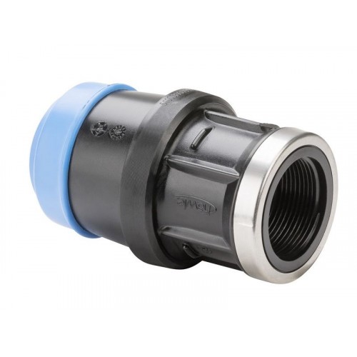 Hawle Přechodka násuvná ISO 6220 s vnitřním závitem, POM, pro rozvody vody 32 mm x 1" 622003200116