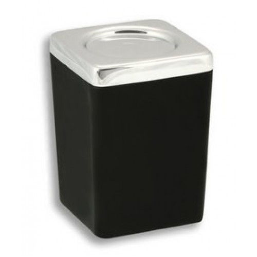 NOVASERVIS NOVATORRE 4 dóza na koupelnovou sůl chrom/sklo- černá 6404,5