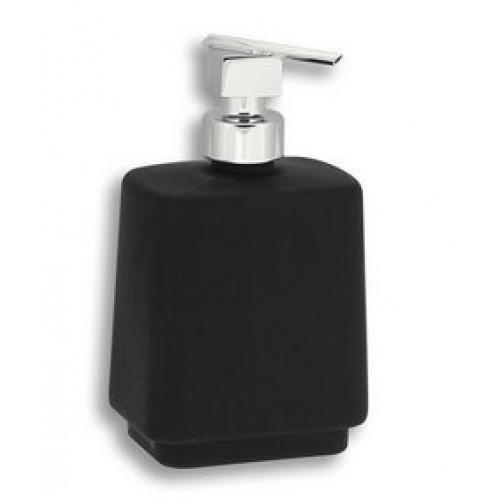 NOVASERVIS METALIA 4 dávkovač mýdla na postavení chrom/sklo - černá 6450/1,5